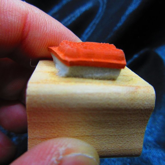 Cornucopia Wood Mounted Stamp 1" X 1" - Picture 3 of 3